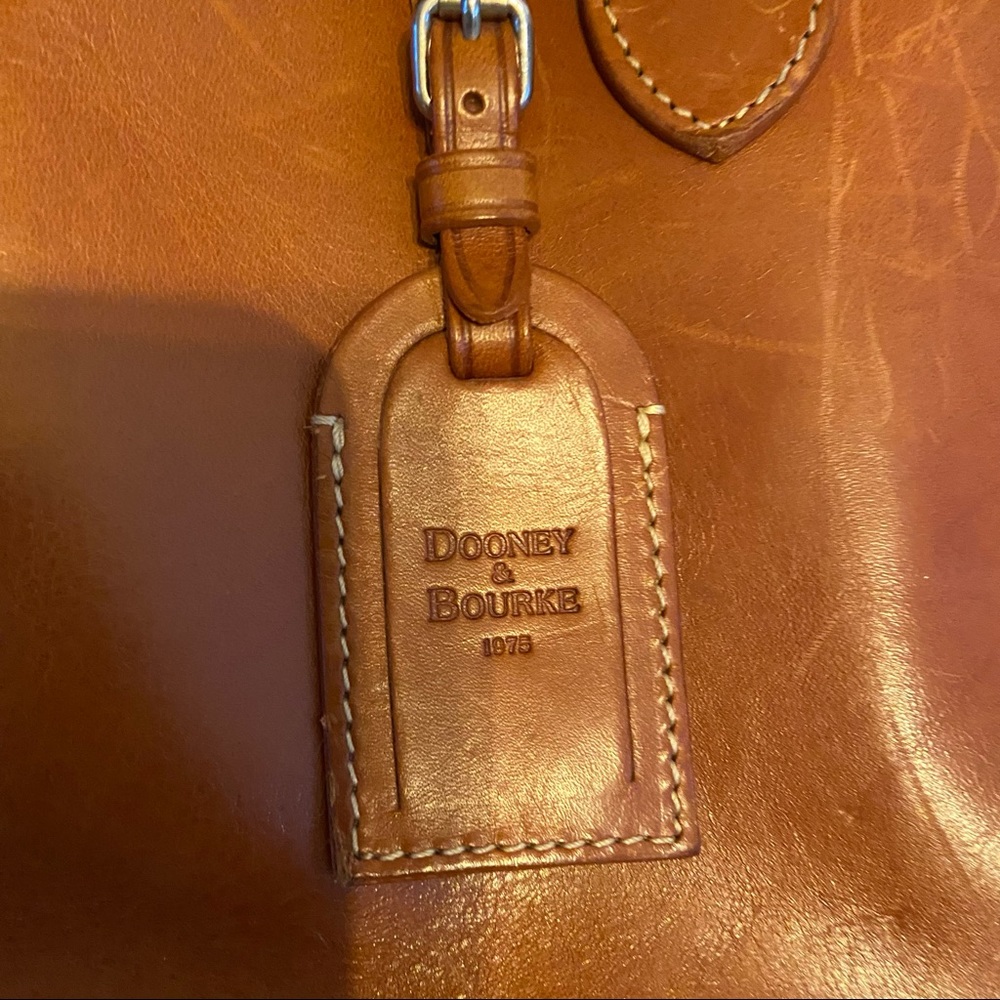 Dooney & Bourke Tan Leather Satchel Bag - Picture 4 of 12